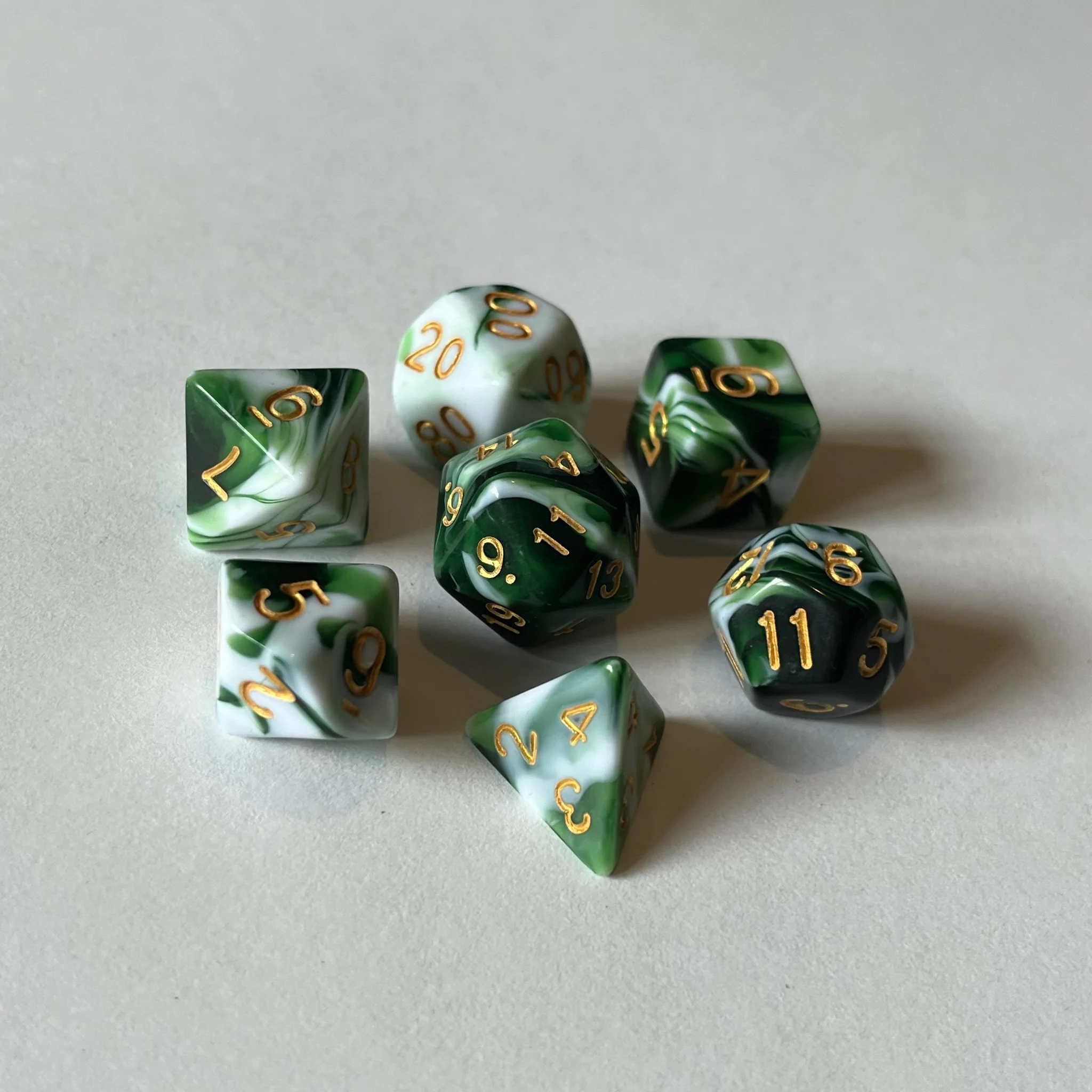Marbled Green - Dice Set - Image 2
