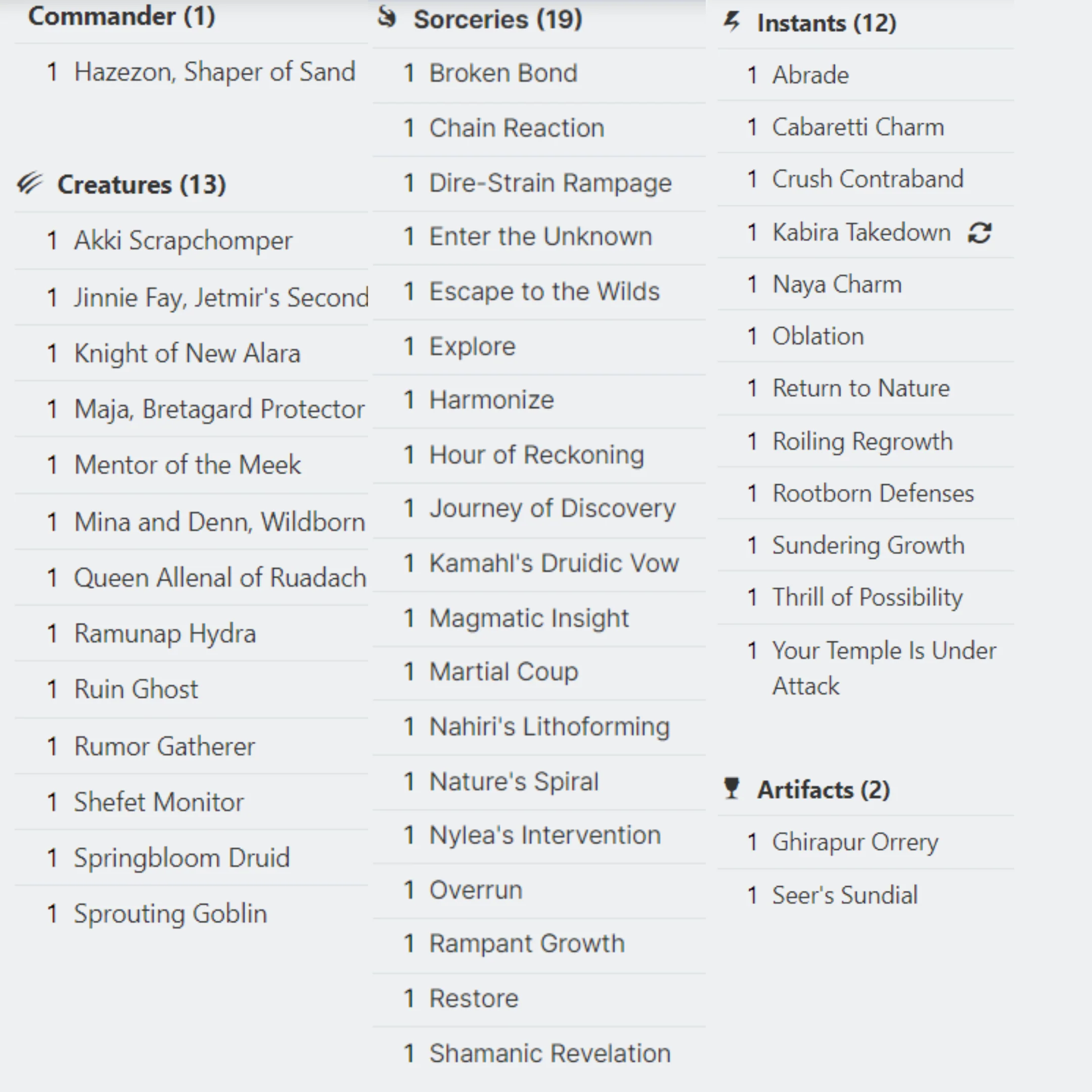Hazezon, Shaper of Sand - EDH Deck - Image 18