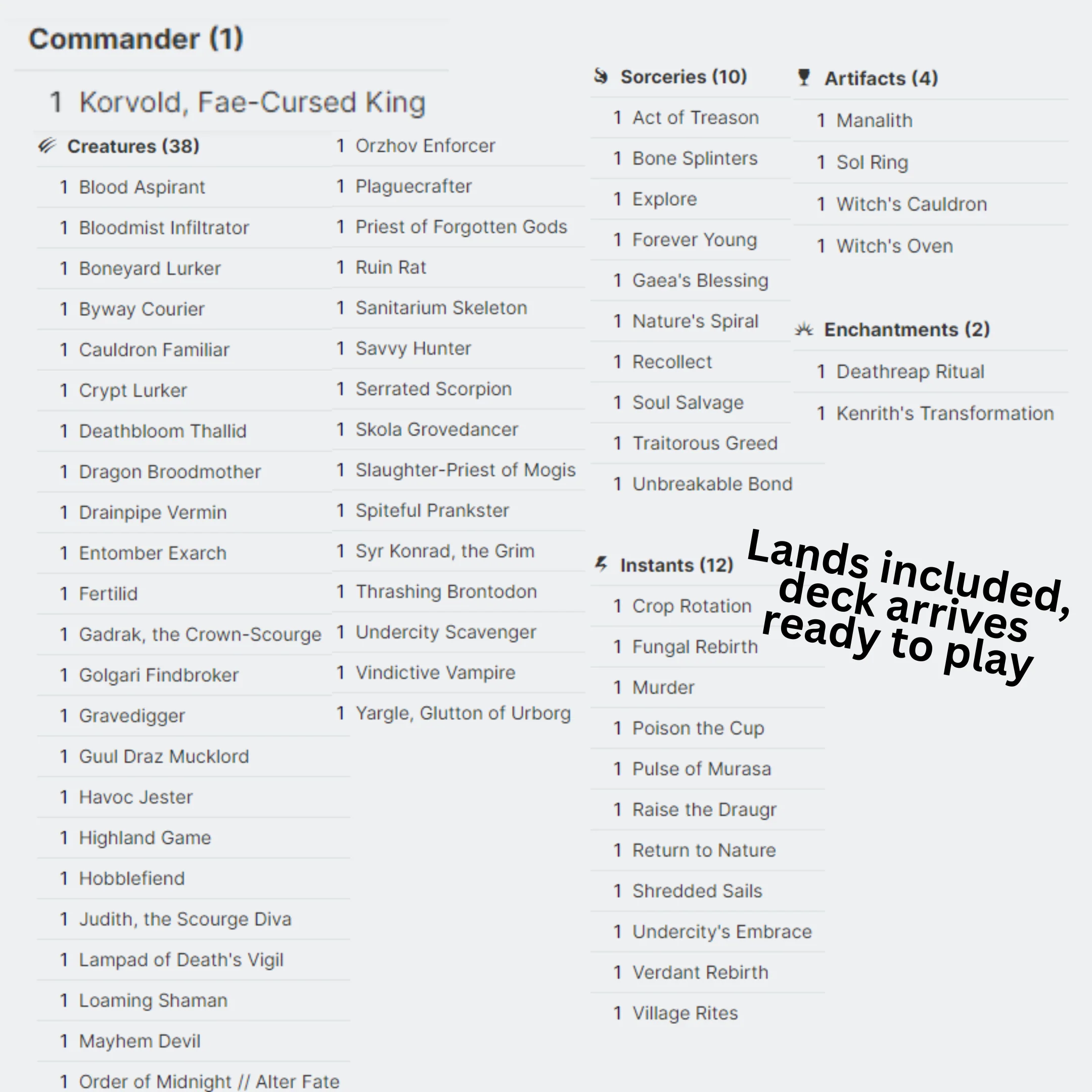 Korvold, Fae-Cursed King - EDH Deck - Image 10