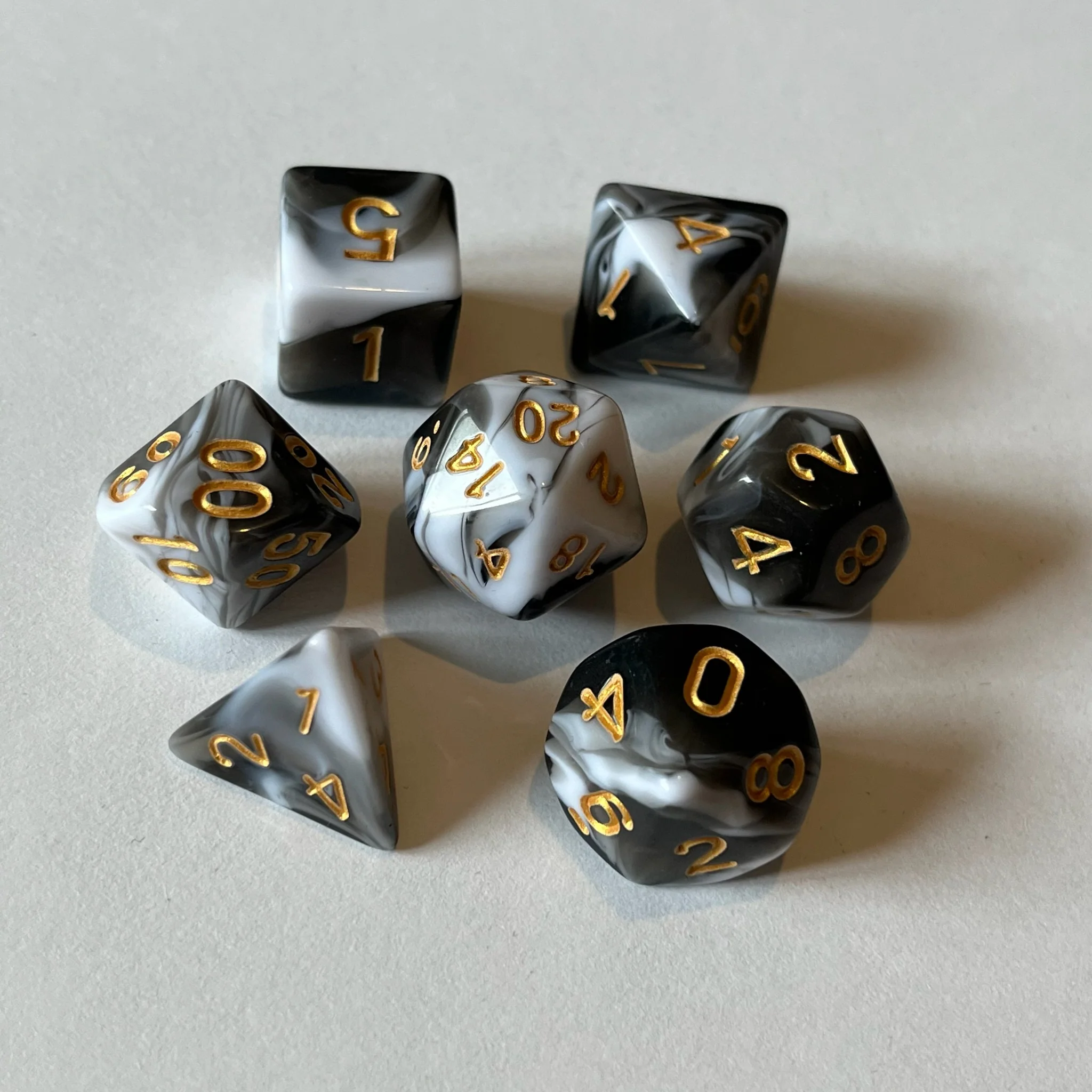 Marbled Black - Dice Set - Image 2