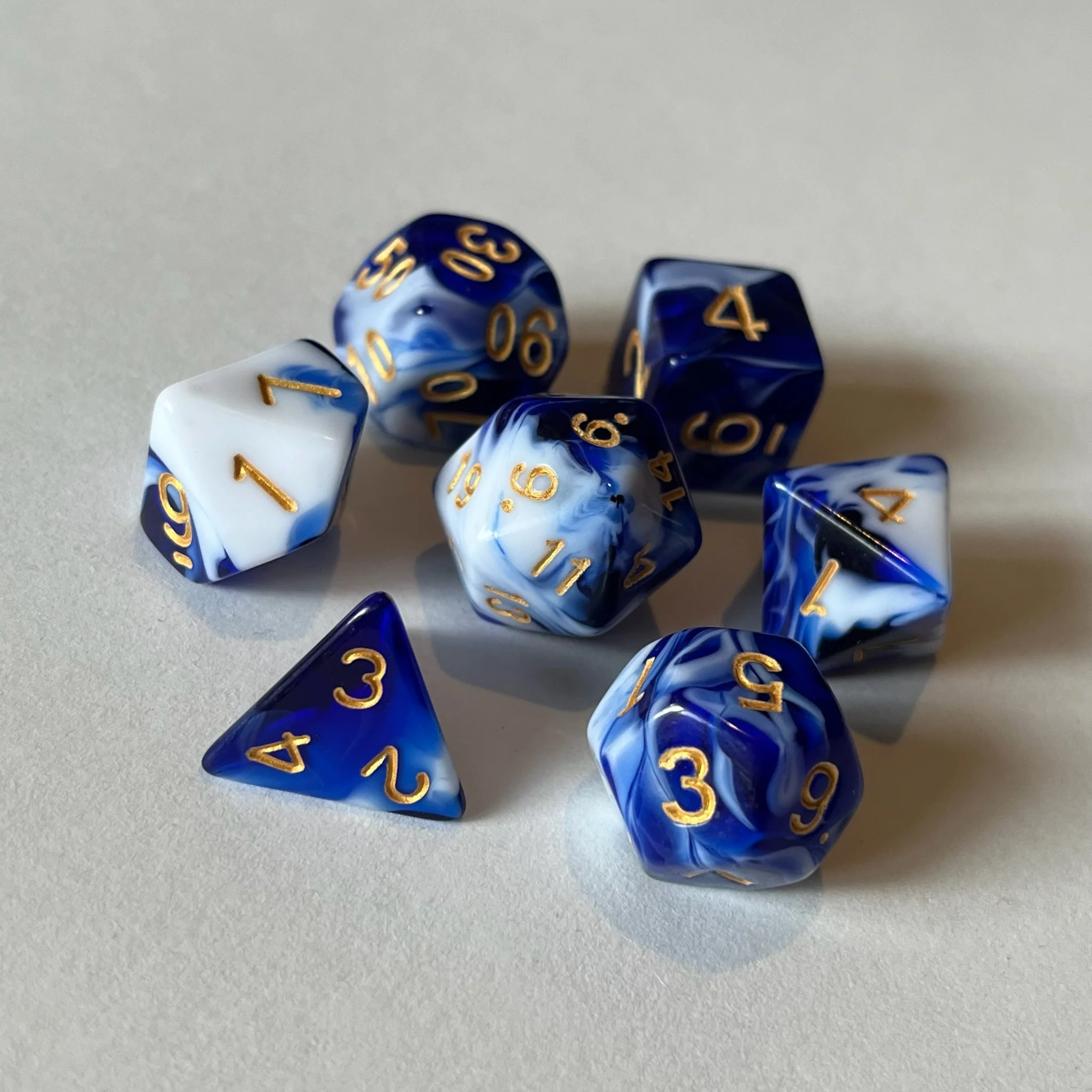 Marbled Blue - Dice Set - Image 2