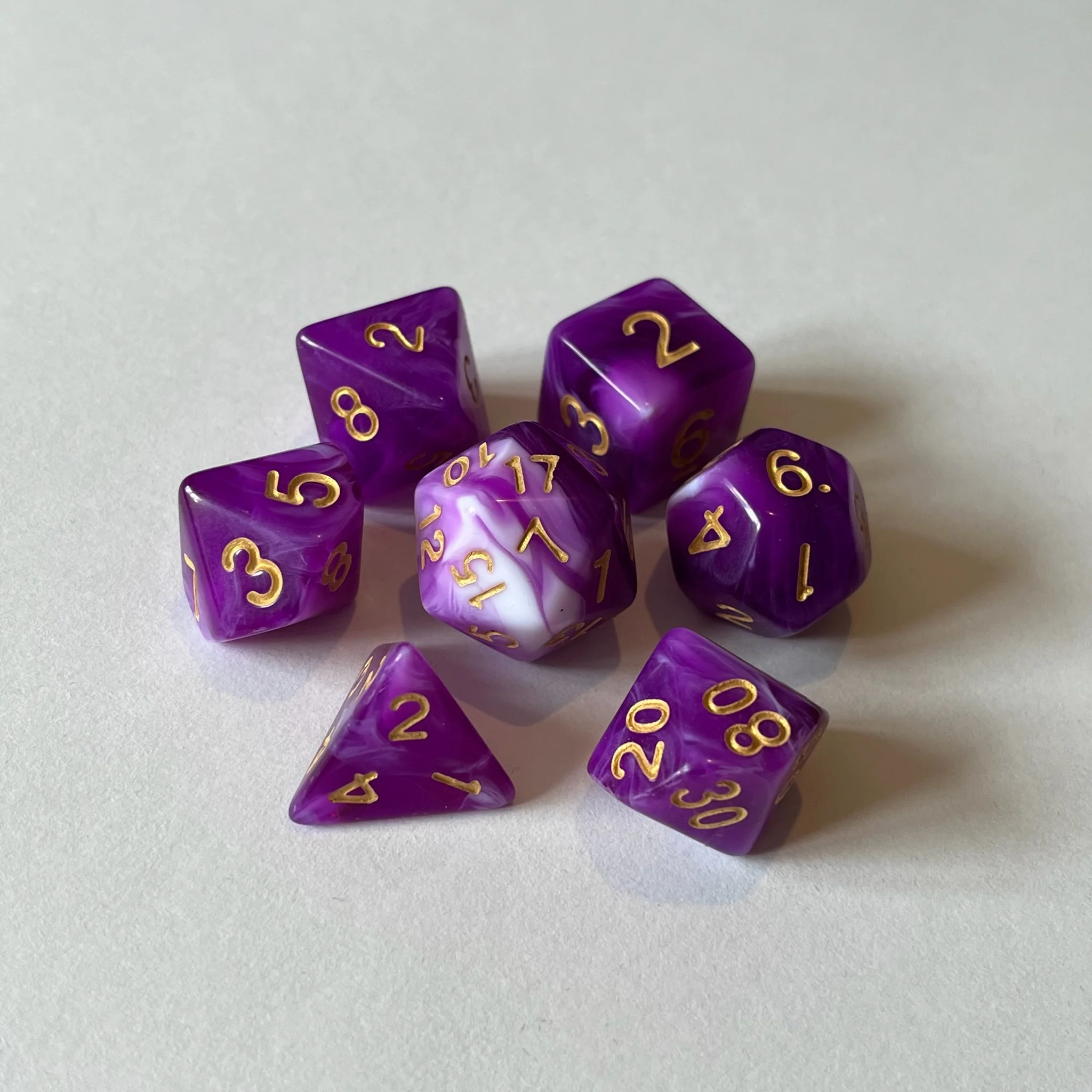 Marbled Purple - Dice Set - Image 2