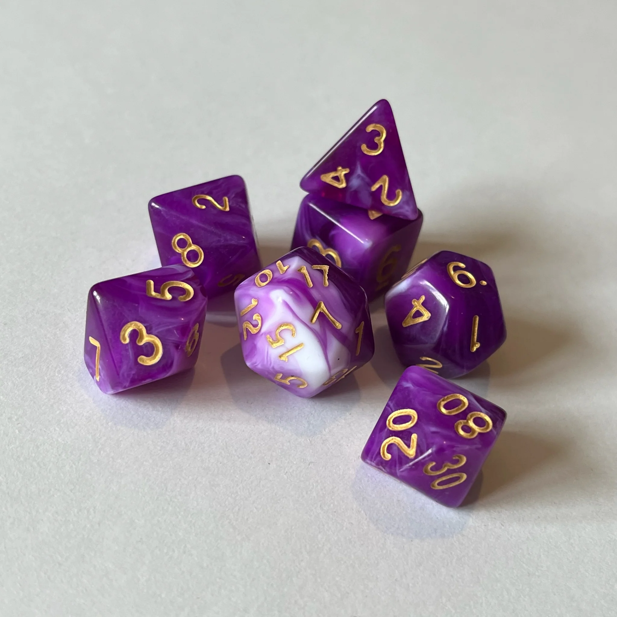 Marbled Purple - Dice Set - Image 3