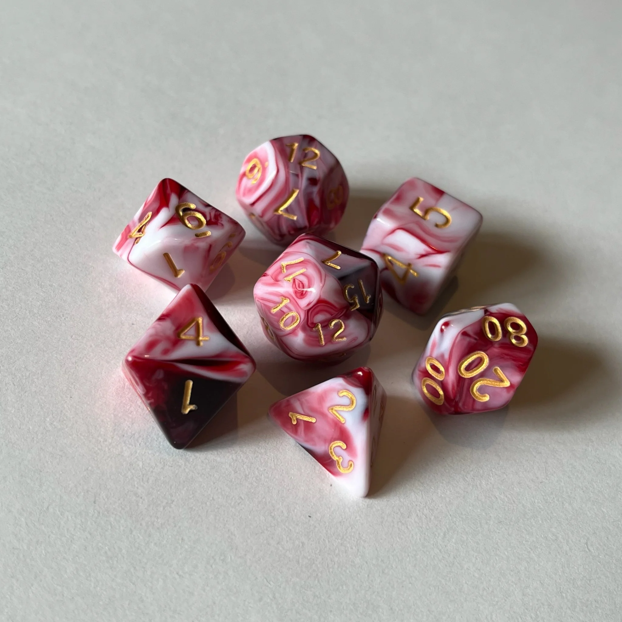 Marbled Red - Dice Set - Image 3