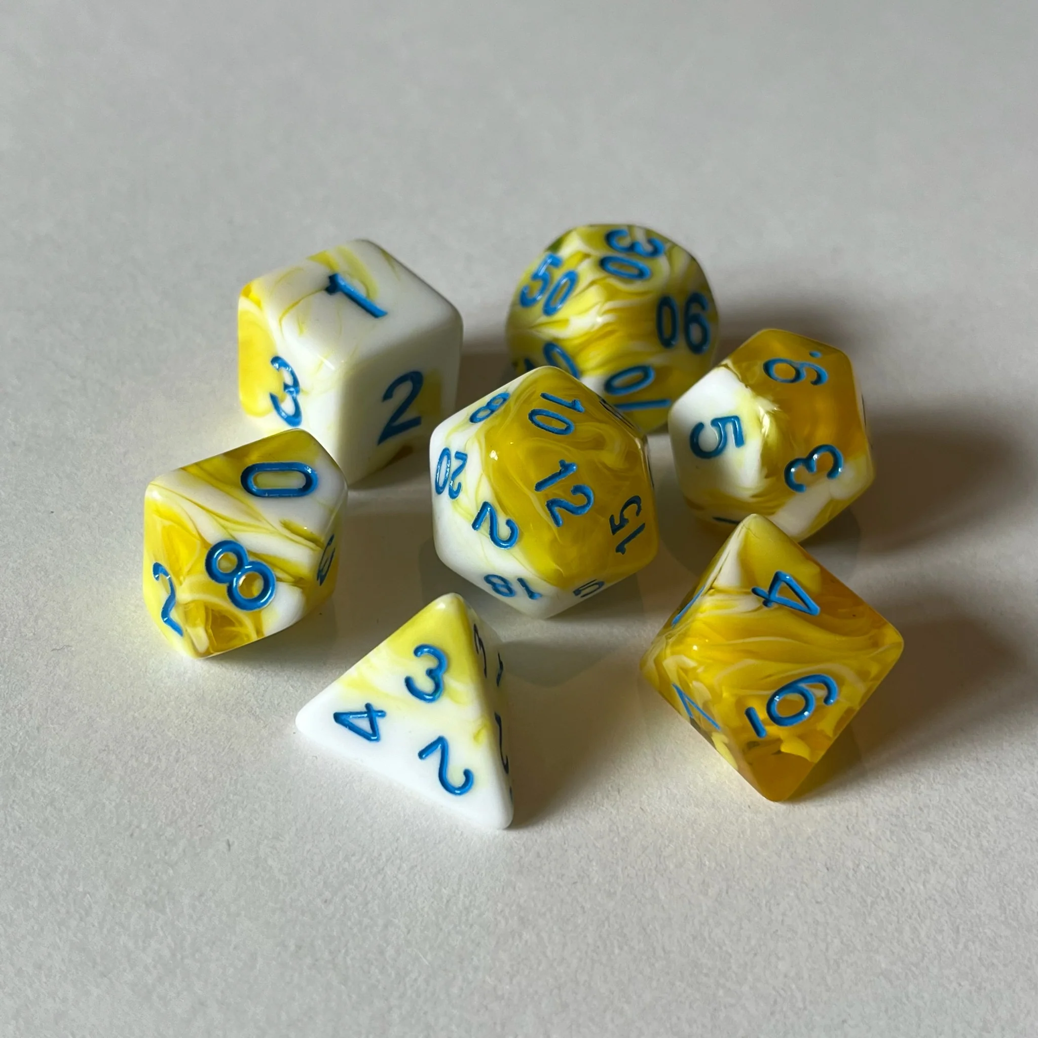 Marbled Yellow - Dice Set - Image 2